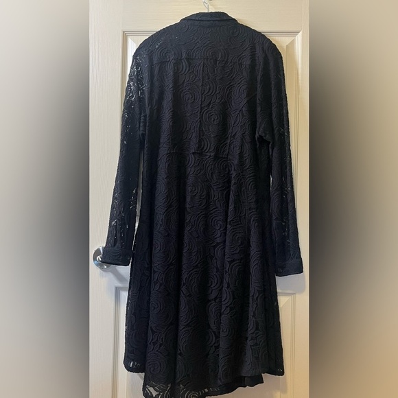 Black Floral Lace Dress - Picture 2 of 4